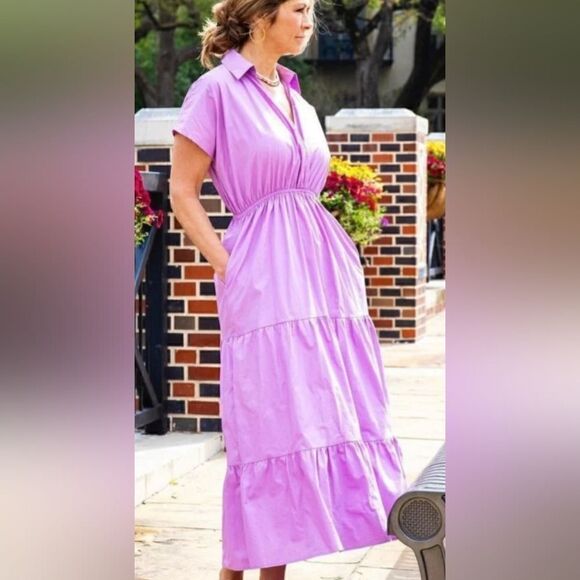 Caryn Lawn Gayle Dress In Lavender one size - Picture 5 of 9